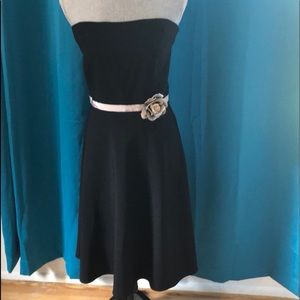 Strapless, black,  rose with ribbon,🎉Dress 🎉